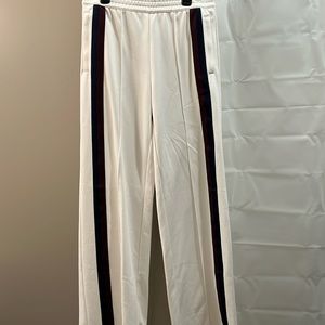 Double-Stripe Wide-Leg Track Pant
